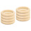 8 Pcs Diy Wood Bangles Smooth Unfinished Bracelets Circles 4