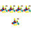 5 Sets Wooden Sorting Stacking Montessori Toys Color Shape Recognition 4