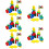 5 Sets Wooden Sorting Stacking Montessori Toys Color Shape Recognition 11