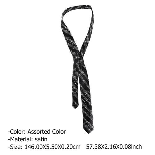 2Pcs Piano Stave Pattern Necktie Premium Comfortable Party Tie 1