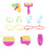 10Pcs Colored Clay Mould Plasticine Animal Shape 6