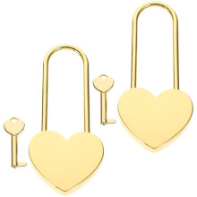2 Set Serratura A Cuore Con Chiave Per Diario Bagagli