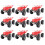 10Pcs Children Toys Pull Back Mini Car Large Inertia Motorcycle Model 10