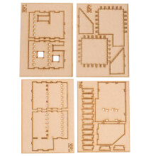 5 Set Casa a Due Mediorientale in Legno 3D Da Te per Bambini