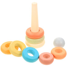 1 Set Kleurrijke Stapelringen Van Silicone Voor Baby’s