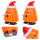 4 Stuks Xmas-Thema Windop Speelgoed Fox 8