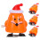 4 Stuks Xmas-Thema Windop Speelgoed Fox 3