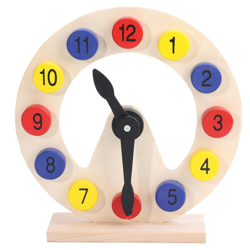 Wooden Clock Sorting Toy Educational Numbers Clock For Toddlers
