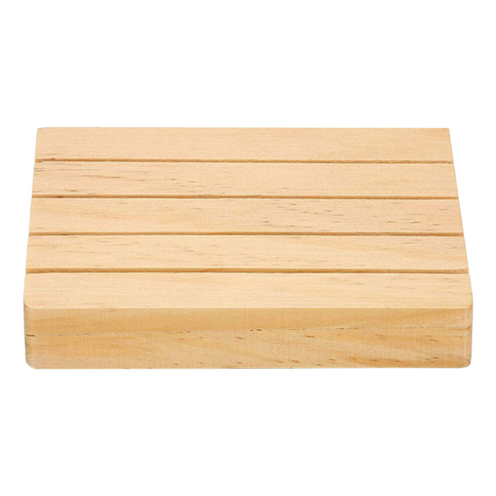 Drewniany Stojak Do Kart Gry BeżOwy Organizer Z 4 PrzegróDkami-image