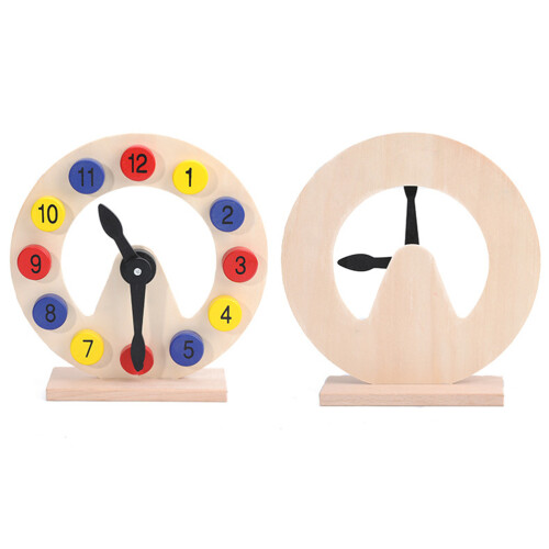 Wooden Clock Sorting Toy Educational Numbers Clock For Toddlers 2