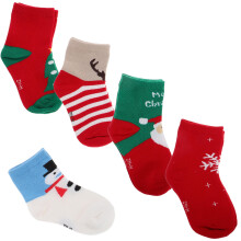 20Pairs Warm Socks for Kids Red Cotton Christmas Winter Kids Socks