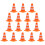 16 Unidades Mini Cone De Trânsito Segurança Decoração 8
