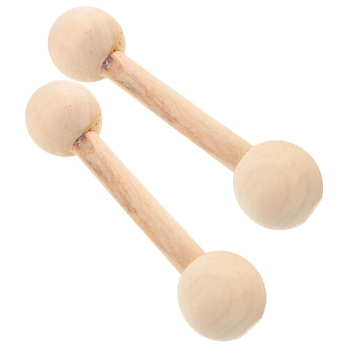 2 Dumbbell In Legno Per Bambini Pesetti Per Piccole