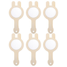 24 Sztuki Drewniane Małe Lustra Dla Dzieci DIY Ręczne Mini Lustra
