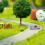 Miniatura De Estrada Resina Com Para Decoração E 4