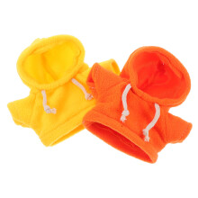 2 Unidades De Roupa Para Animais De Pelúcia Com Capuz, Cores Sortidas