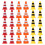 60 Unidades Mini Cones De Tráfego Para Aprendizagem E 10