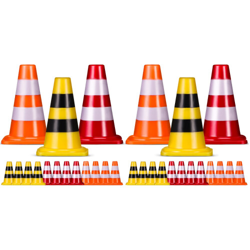 30 Unidades Cones De Tráfego Miniatura Para 1