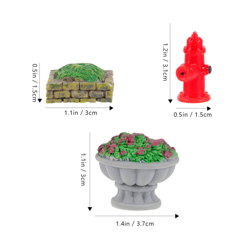 Conjunto De Flores Miniatura Simulada Para Paisagem Micro DIY 1