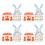 4Pcs Mini Casa De De Estilo Fazenda Para De 6