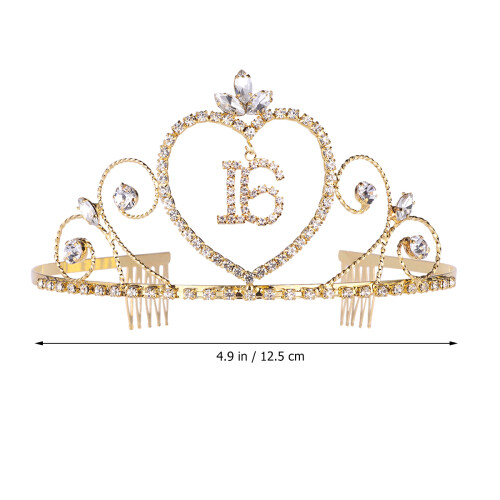 1 Coroa De Strass Número 16 Para Cabeça 1