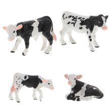 4 Unidades Brinquedo Animais Fazenda Vaca Bezerro Decoração