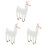 3 Unidades De Alpaca Simulada Plástico Para Crianças 4