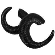 1Par Svart PVC DIY Fårhorn Huvudband Halloween Cosplay Festlig