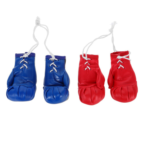 4 Pezzi Mini Guantoni Da Boxe Per Specchietto Decorazione Natalizia