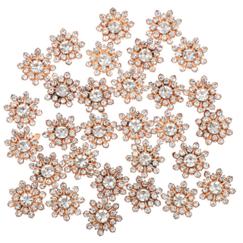 30Pcs Fina Strass Knappar Diy Kläder