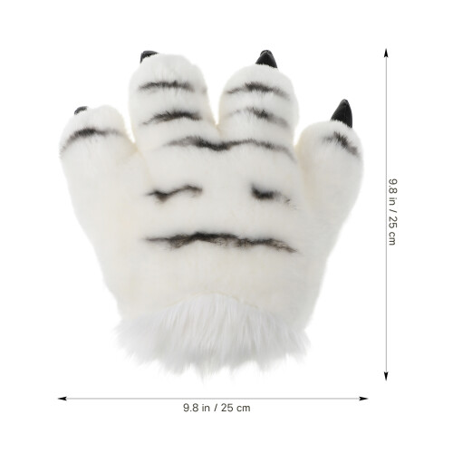 2 Pares De Luvas De Pelúcia Para Inverno E Cosplay 1