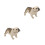 2St Hållbar Vit Shar Pei Figurin För Barns Inredning 4