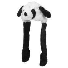 Flerfärgad Panda Kostymhatt Roliga Rörliga Öron I Plysch