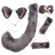 1Sats Rävreplika Cosplaykit Med Öron Och För