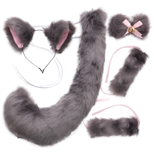 1Sats Rävreplika Cosplaykit Med Öron Och För