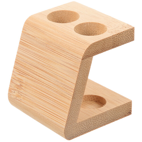 Bamboo Tandborstehållare 2-Hål För Diskbänk