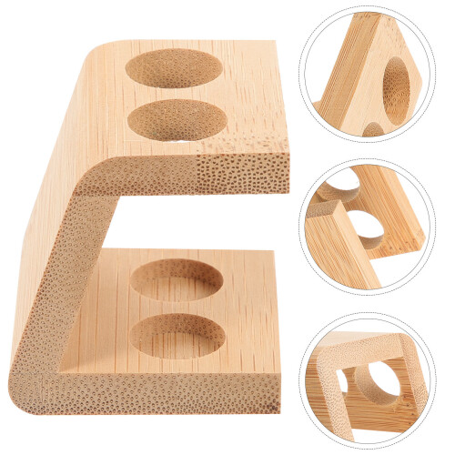 Bamboo Tandborstehållare 2-Hål För Diskbänk 1