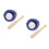 2Set Set Mini Baseball in Legno E PU Pelle Per 9