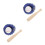 2Set Set Mini Baseball in Legno E PU Pelle Per 5