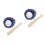 2Set Set Mini Baseball in Legno E PU Pelle Per 6