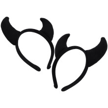 6St Horns Headbands I Svart Håraccessoarer För Fest Och Cosplay