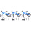 3Sets Blauwe Mini Mtb Fingerfiets Speelgoed Kinderen Desktop Model 5