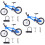 3Sets Blauwe Mini Mtb Fingerfiets Speelgoed Kinderen Desktop Model 8