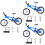 3Sets Blauwe Mini Mtb Fingerfiets Speelgoed Kinderen Desktop Model 7
