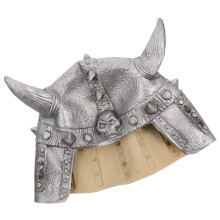 Silver Latex Ox Horn Hatt Rollspel Fest Accessoar