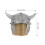Silver Latex Ox Horn Hatt Rollspel Fest Accessoar 2