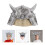 Silver Latex Ox Horn Hatt Rollspel Fest Accessoar 4
