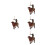 4 Set Statuine Cowboy Western E Decorazione 6