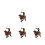 4 Set Statuine Cowboy Western E Decorazione 8