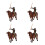 4 Set Statuine Cowboy Western E Decorazione 7